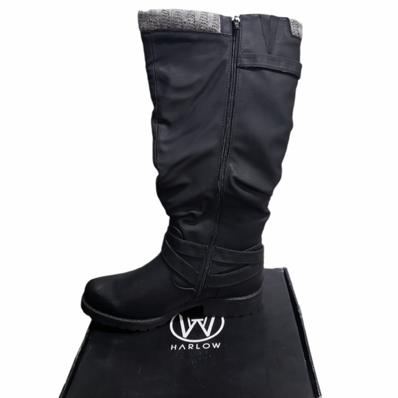 Black Harlow Heather Fall Boots. Size 7. Nwt - Picture 3 of 13